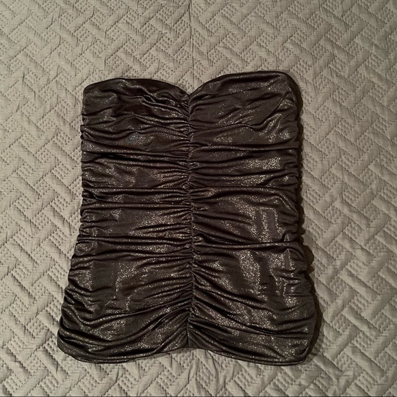 Express Strapless Metallic Top - Picture 1 of 6